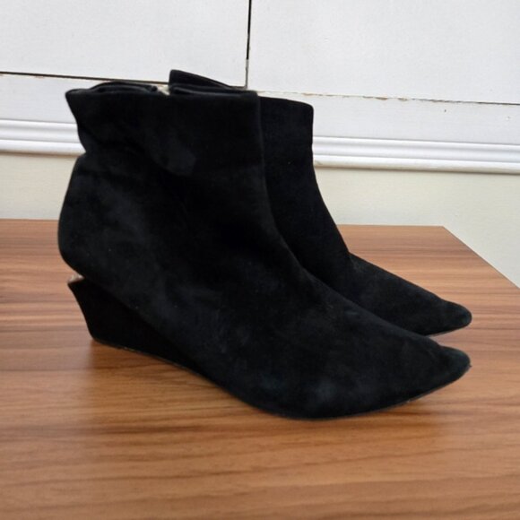 Alexander Wang Women's Black Suede Pointed Toe Boots - Picture 2 of 13